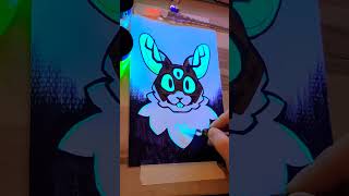 Glowing Jackalope cryptid blacklight oddlysatisfying [upl. by Jarvey]