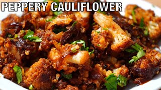 PEPPERY ONION CAULIFLOWER RECIPE QUICK amp EASY  VEGAN CAULIFLOWER RECIPE [upl. by Ainitsirc178]