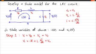 Example state space model of an RLC circuit part 2 [upl. by Amelita]