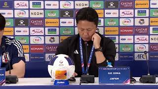 Japan coach Go Oiwa and player of the match Seiji Kimura after reaching AFC U23 semis｜大岩 剛｜木村 誠二 [upl. by Gulgee238]