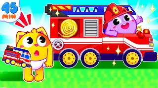 Wheels On The Fire Truck  Professions Song  Funny Songs For Baby amp Nursery Rhymes by Toddler Zoo [upl. by Nilra877]