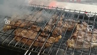 lamb chop on open fire grill  how to made lamb chops shorts [upl. by Hoffert]