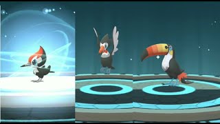 PIKIPEK evolution into TRUMBEAK and TOUCANNON in Pokemon GO  GEN 7 [upl. by Kreda872]