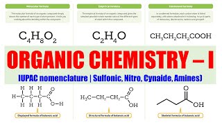 07 IUPAC Nomenclature  Sulfonic Nitro Cyanide Amines  Organic Chemistry 01  IUPAC System [upl. by Weisbart]