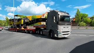 Driving of Bomag BM200075 Pavement Tiller Transport from Mannheim to Núremberg  ets2 152 [upl. by Reggis]