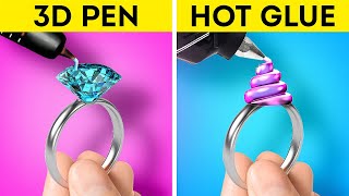 GLUE GUN vs 3D PEN  Creative DIY Ideas and Cool Hacks [upl. by Monney160]