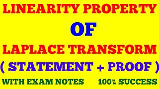 LINEARITY PROPERTY OF LAPLACE TRANSFORM  BSc 4th SEM MATH SPECIAL FUNCTIONS amp INTEGRAL TRANSFORM [upl. by Padraig]