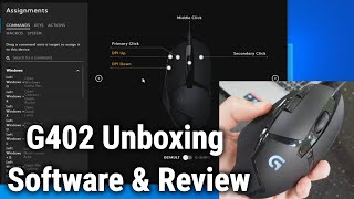 Logitech G402 Unboxing Software and Quick Review  Hyperion Fury Programmable Gaming Mouse [upl. by Lorolla762]