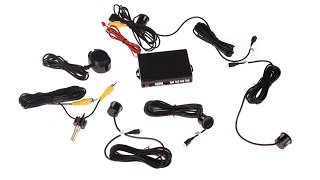 Universal Waterproof 12V 4 Parking Sensors Car Auto Reverse Backup Rear Radar System  UNBOXING [upl. by Anaahs]