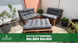 DIY Palettenmöbel selber bauen  einfach erklärt  inkl Material amp Werkzeugliste [upl. by Ohnuj]