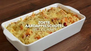 Zoete aardappelschotel met gehakt [upl. by Nyrual]