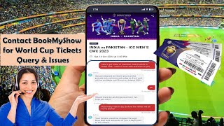 World Cup 2023 Ticket Booking Issues Here’s How to Contact BookMyShow and Get Help [upl. by Knick]