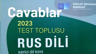 Rus Dili yeni test toplusu cavabları 2023 DİM [upl. by Assiralk912]