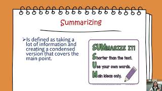 SUMMARIZING AND RESTATING INFORMATION [upl. by Aia]