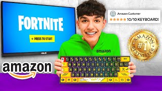 I Used The 1 BEST Selling Keyboard On Amazon To Play Fortnite [upl. by Karl546]