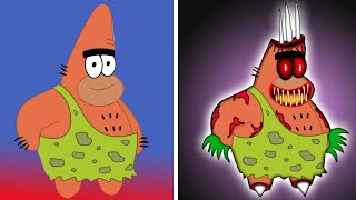 Spongebob SquarePants PATRICK CAVEMAN As Horror Version  Scarry Version [upl. by Ahsenauq]