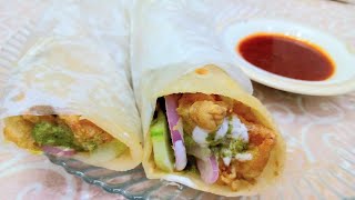 Yummy zinger paratha roll recipe  very easy and tasty paratha roll  how to make paratha roll [upl. by Lahsram]