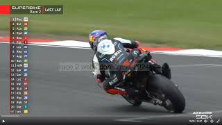 race 2 WSBK Donington 2024 Results highlights [upl. by Iniffit]