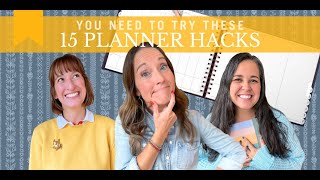 15 PLANNER HACKS YOU NEED TO TRY  OMG Planners with Laurel Denise [upl. by Rednael211]