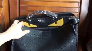 fendi selleria peekaboo black roman leather bag bugs [upl. by Harad]