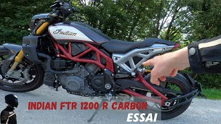 INDIAN FTR 1200 R CARBON 2021  ESSAI [upl. by Denie]