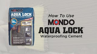 How to use MONDO AQUA LOCK Waterproofing Cement [upl. by Lyrak]