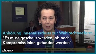 Jeanette Klag phoenix zur Anhörung des Innenausschusses zur Wahlrechtsreform am 060223 [upl. by Imas633]