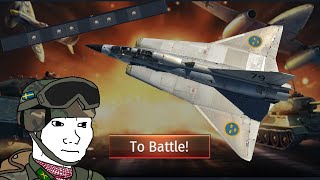 Saab J35XS Stealth Gun  Best Missile In 107 BR Sweden tech tree  War thunder [upl. by Riobard826]