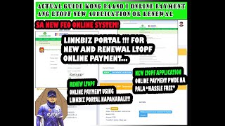 ACTUAL GUIDE KONG PAANO MAG ONLINE PAYMENT SA NEW LTOPF APPLICATION OR LTOPF RENEWAL USING LINKBIZ [upl. by Acissey334]