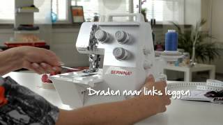 BERNINA overlocker L 220 inrijgen en coversteken naaien [upl. by Treiber]