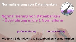 Normalisierung von Datenbanken  Überführung in die 1 Normalform [upl. by Annawik]