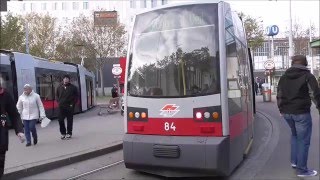 Straßenbahn Wien  Straßenbahnen am Westbahnhof [upl. by Elleira]