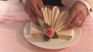 How To Fold Fancy Looking Napkins [upl. by Iznek]