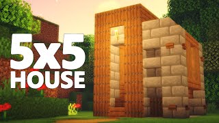 Stylish Minecraft 5x5 House Build Uncut Commentary [upl. by Enida833]