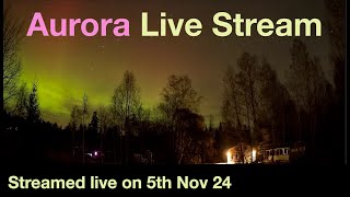 Live 4K Aurora from central Sweden [upl. by Aelak]