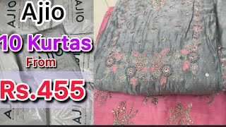 Ajio huge sale from Rs455 ajio haul must try kurties chandu vlogs ajio trending all stars sale [upl. by Enerak]