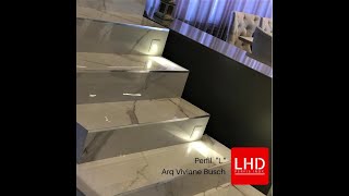 Construa degraus fortes com perfil de acabamento inox no porcelanato [upl. by Jammie]