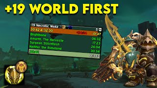 19 WORLD FIRST The Necrotic Wake  Prot Paladin PoV  World of Warcraft 1105 WoW [upl. by Ressler]