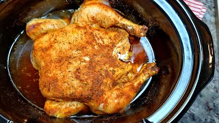 Cooking a whole chicken in the Crockpot  Slow Cooker Recipes [upl. by Arikal]