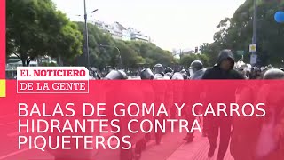 Máxima TENSIÓN y DETENIDOS en la 9 de Julio durante MARCHA PIQUETERA ElNotidelaGente [upl. by Denby]