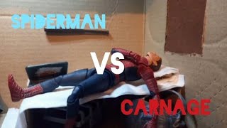 Spiderman vs Carnage Stop Motion actionfigures marvellegends stopmotion [upl. by Red]