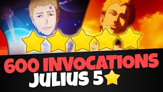 600 INVOCATIONS JULIUS 5⭐  BLACK CLOVER MOBILE [upl. by Anaiq]