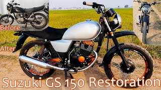 Suzuki GS 150 Restoration full Time lapse Video [upl. by Sou220]