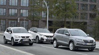 2018 Skoda Karoq vs 2018 Seat Ateca vs 2018 Peugeot 3008 [upl. by Africah]