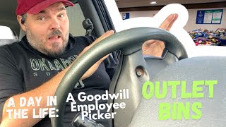 A Day in the Life A Goodwill Employee PICKER Outlet Bins adayinmylife goodwill goodwilloutlet [upl. by Forta]