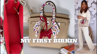 MY FIRST HERMES BIRKIN 25 UNBOXING THE MOST BEAUTIFUL BICOLOR amp HOW I GOT IT FROM THE STORE [upl. by Akcire]