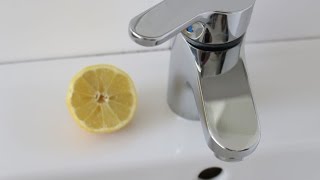 Zitrone  das Wundermittel für die Waschbecken Armatur  Lemon  the miracle for the washbasin tap [upl. by Rutan]