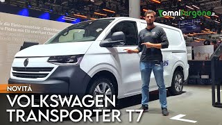 Volkswagen ecco DAL VIVO la nuova generazione di TRANSPORTER T7 e CARAVELLE [upl. by Auqinu]