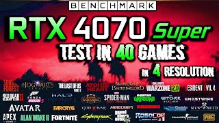 RTX 4070 Super Test in 40 Games  in 4 Resolution  1080p  1440p  3440p  2160p  Benchmark [upl. by Savior882]