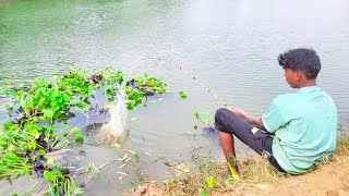 Best Fishing Video  Village Smart Boy Fishing With Hook  Traditional Hook Fishing [upl. by Terrance]